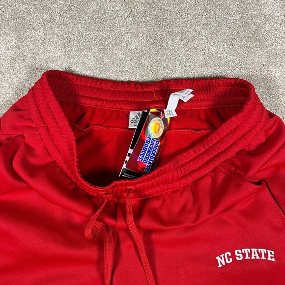 Adidas Mens Large Red NC State Tapered Leg Training Workout Track Pants‎ NWT - Picture 5 of 9